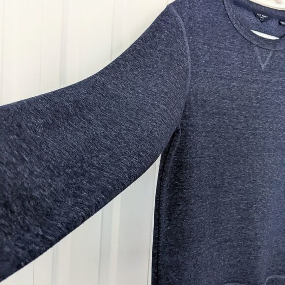 Ted BAKER blue crew neck sweatshirt heather blue Medium Small @K1 - Picture 6 of 10